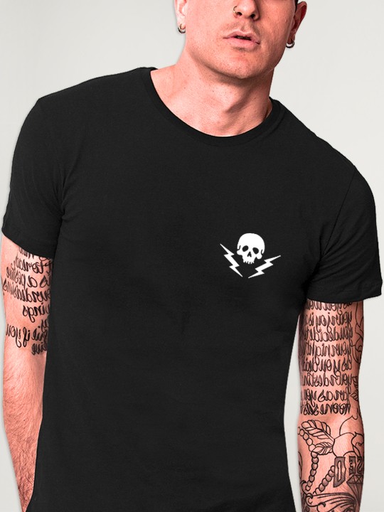 T-shirt Homme Noir Rebel
