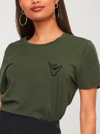 T-shirt Unisex Khaki Aloha