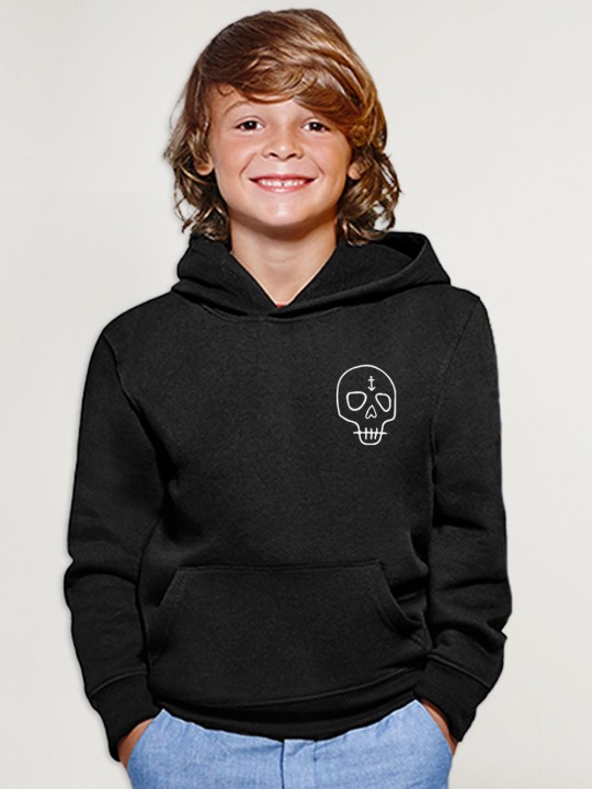 Sudadera de Niño Negra Wanderer Skull