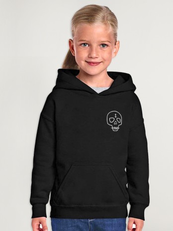 Girl Hoodie Black Wanderer Skull