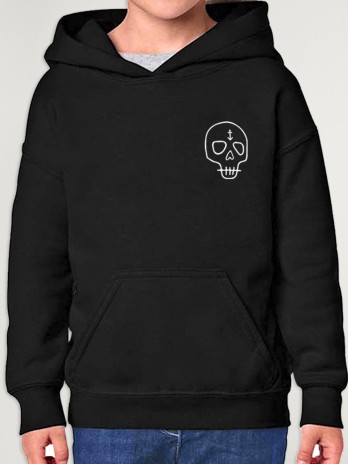 Girl Hoodie Black Wanderer Skull
