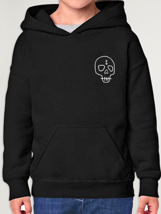 Sudadera de Niña Negra Wanderer Skull