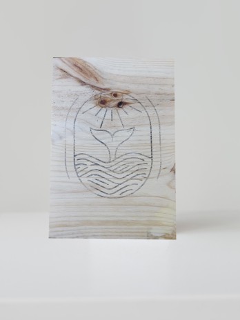 Holzbrett Transfer Sunny Whale