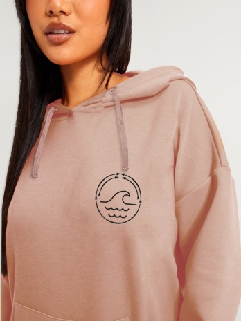 Women Hoodie Antique Pink Coral