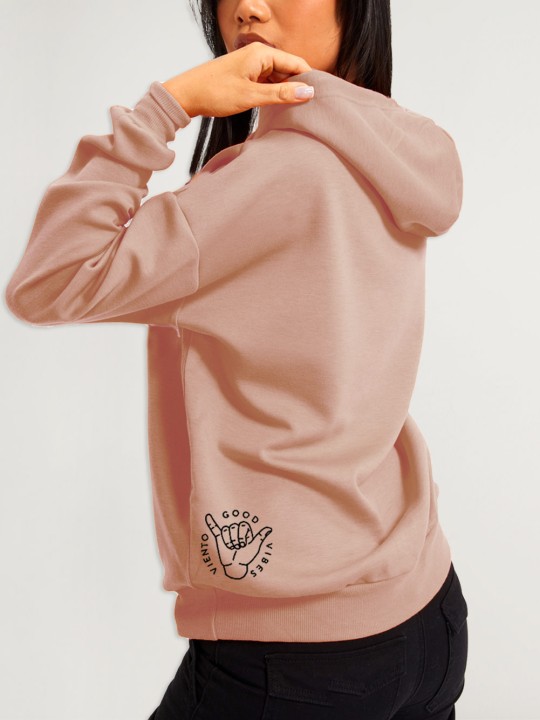 Women Hoodie Antique Pink Coral