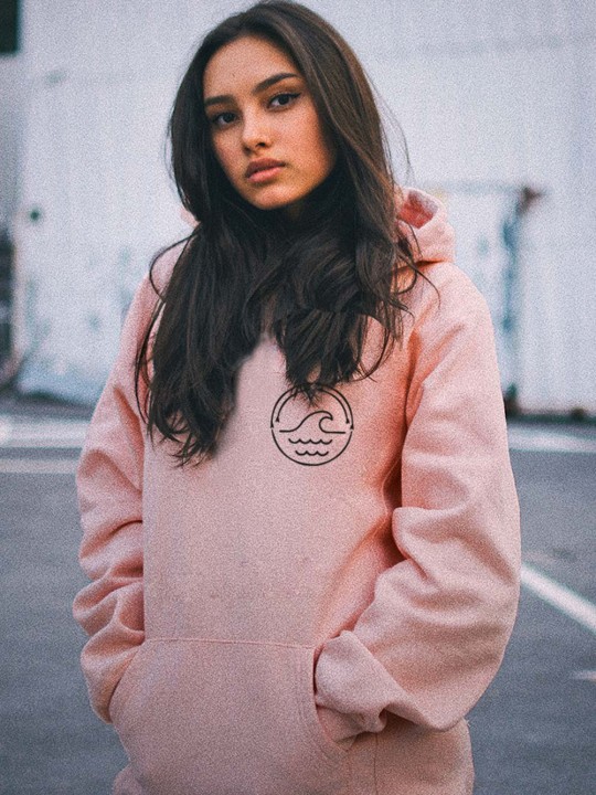 Hoodie Donna Rosa Vintage Coral