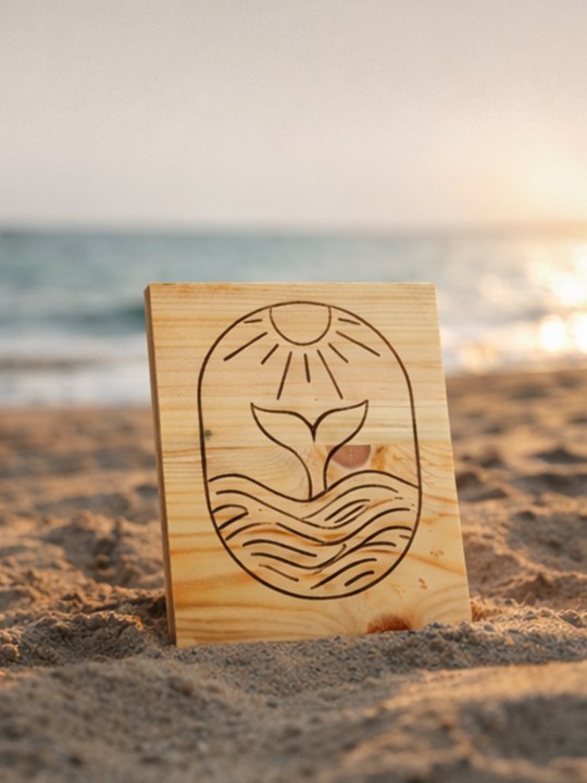 Tabla de Madera Transfer Sunny Whale