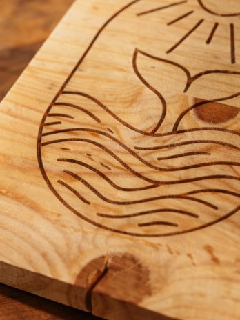 Wooden Table Transfer Sunny Whale