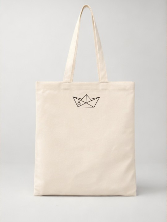 Cotton Bag Nature Paper Ship