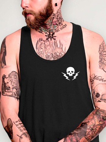 Camiseta de Tirantes de Hombre Negra Rebel