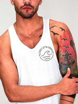 Men Tank Top White Coral