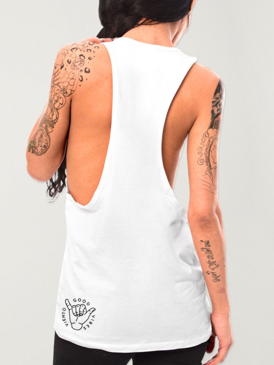 Trägershirt Unisex Weiß Coral