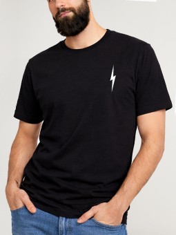 Camiseta de Hombre Negra Lightning