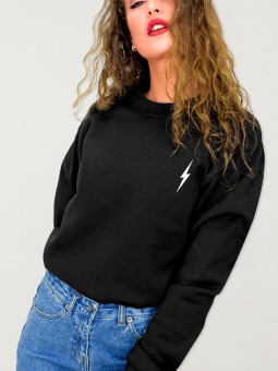 Sweatshirt Damen Schwarz Lightning