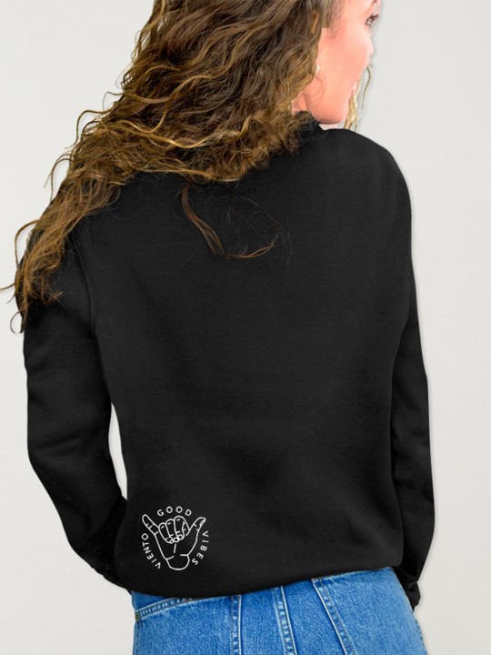 Women Sweatshirt Black Lightning