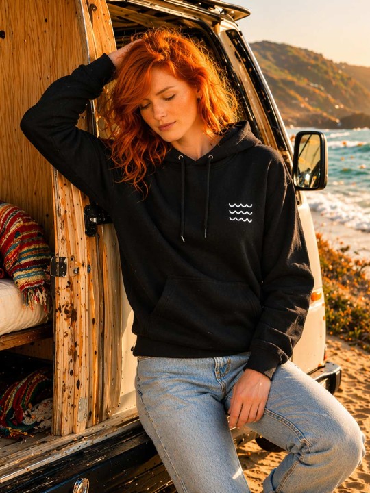 Sudadera de Mujer Negra Swell