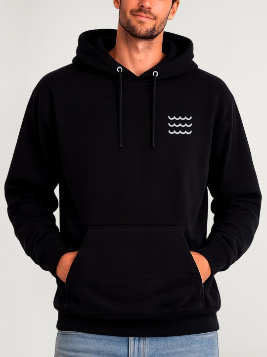 Sweat à capuche Homme Noir Swell