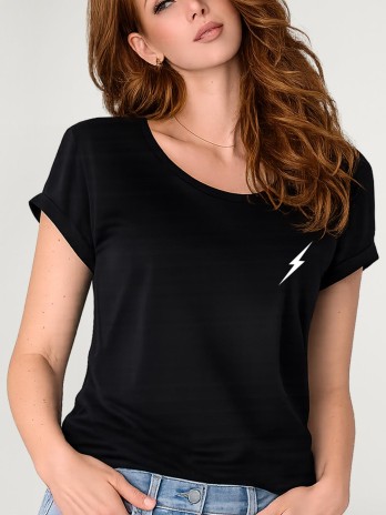 T-shirt Damen Schwarz Lightning