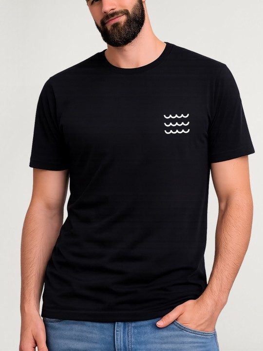 Men T-Shirt Black Swell Glassy