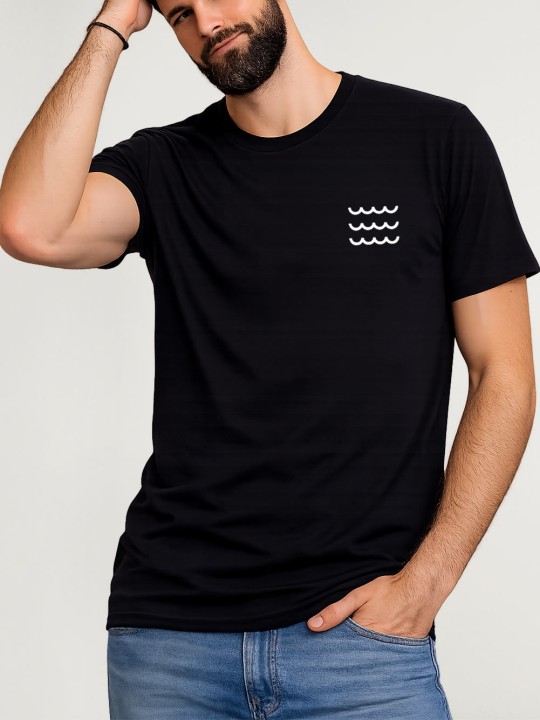 Camiseta de Hombre Negra Swell Glassy