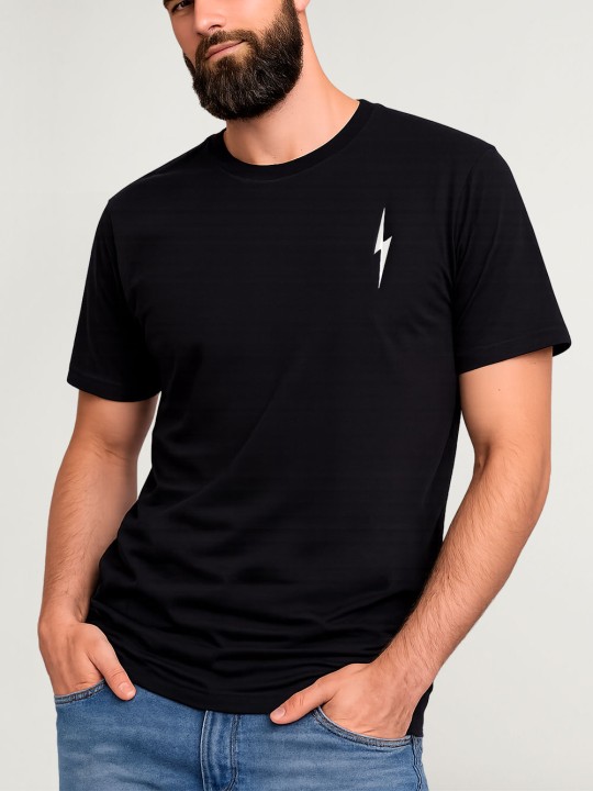 T-shirt Herren Schwarz Lightning