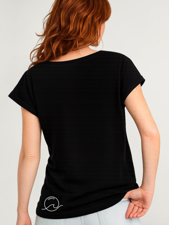 Women T-shirt Black Swell Glassy