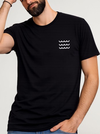Camiseta de Hombre Negra Swell Glassy