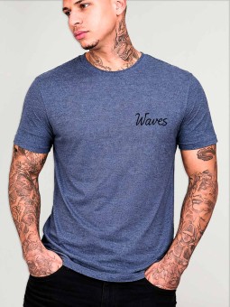 Camiseta de Hombre Azul I Want Waves