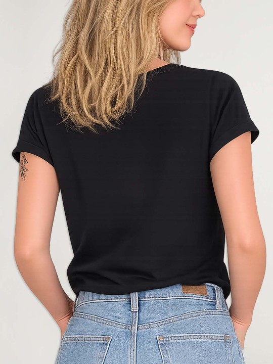 T-shirt Damen Schwarz Infinite Anchor