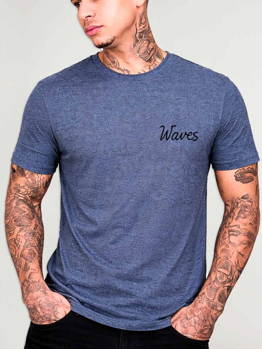 Men T-Shirt Blue I Want Waves