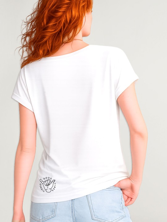 Women T-shirt White Heart Anchor