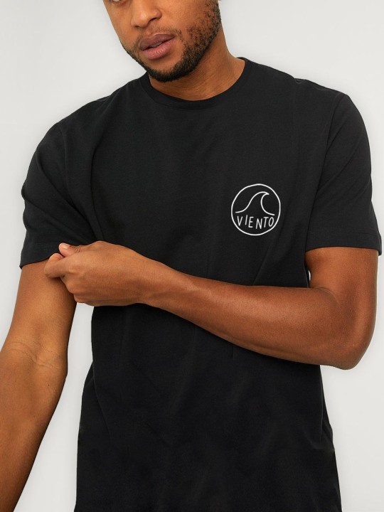 Men T-Shirt Black Backside Surf Logo
