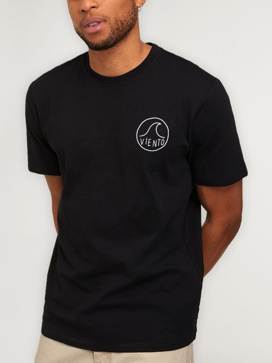 Men T-Shirt Black Backside Surf Logo