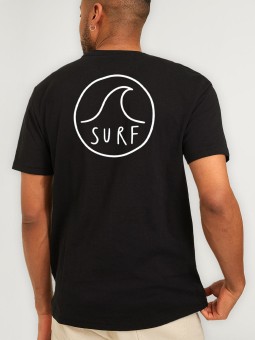 Men T-Shirt Black Backside Surf Logo