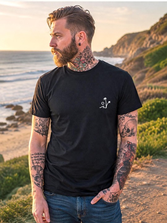 Men T-Shirt Black Paradise