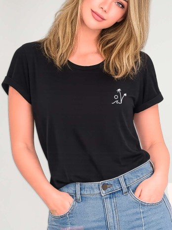 Camiseta de Mujer Negra Paradise