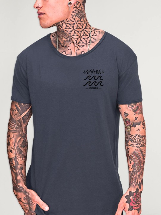 Camiseta de Hombre Cuello Abierto Oceano Backside Stay True