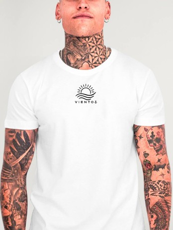 Camiseta de Hombre Blanca Backside Save The Waves