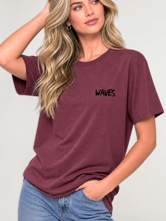 Maglietta Unisex Bordeaux I Want Waves