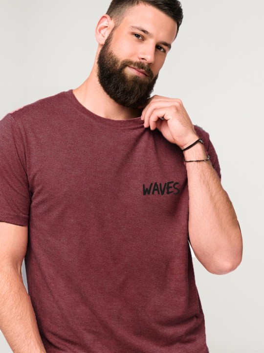 Men T-Shirt Burgundy I Need Waves