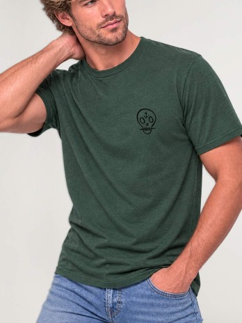 Camiseta de Hombre Verde Calavera
