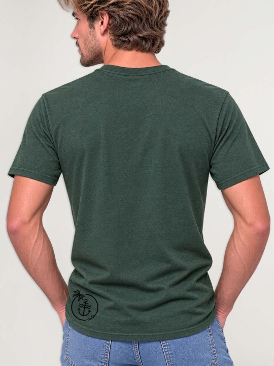 Men T-Shirt Green Calavera