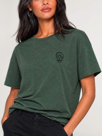 Camiseta Unisex Verde Calavera