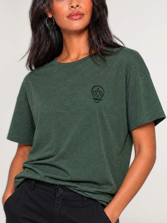Camiseta Unisex Verde Calavera