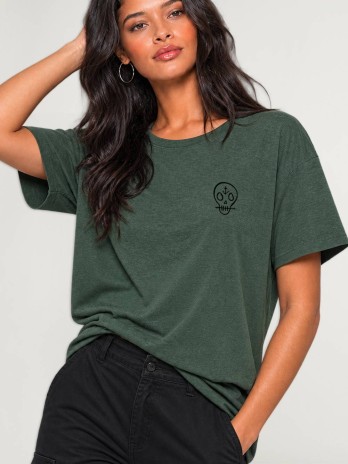Camiseta Unisex Verde Calavera