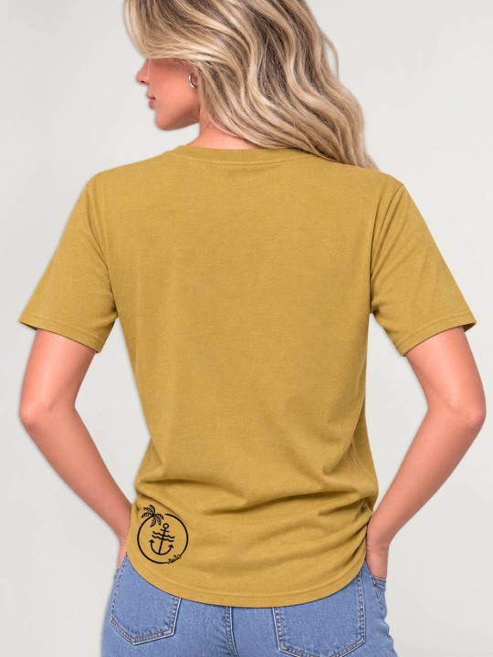 Maglietta Unisex Senape Surf Logo