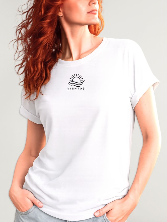 Camiseta de Mujer Blanca Backside Save The Waves
