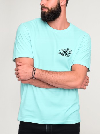Camiseta de Hombre Verde Menta Sunrise