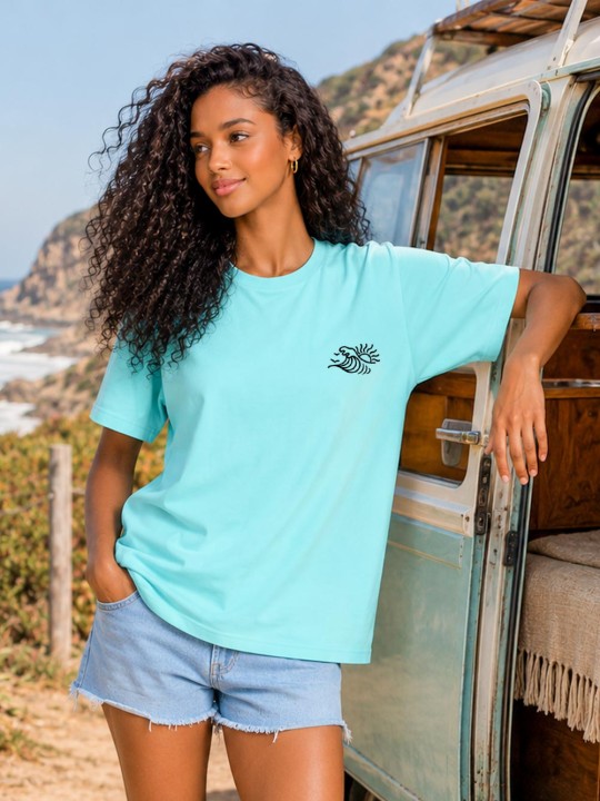 Camiseta de Mujer Verde Menta Sunrise