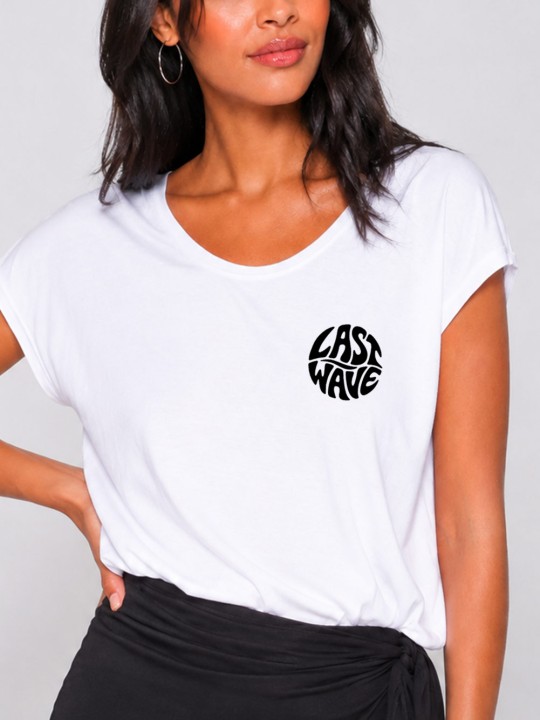 Women T-shirt White Last Wave
